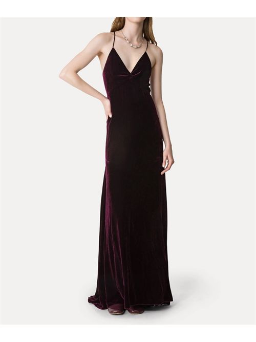VELVET DRESS FORTE_FORTE | 14351_MY DRESSF48M.4018 BORDEAUX